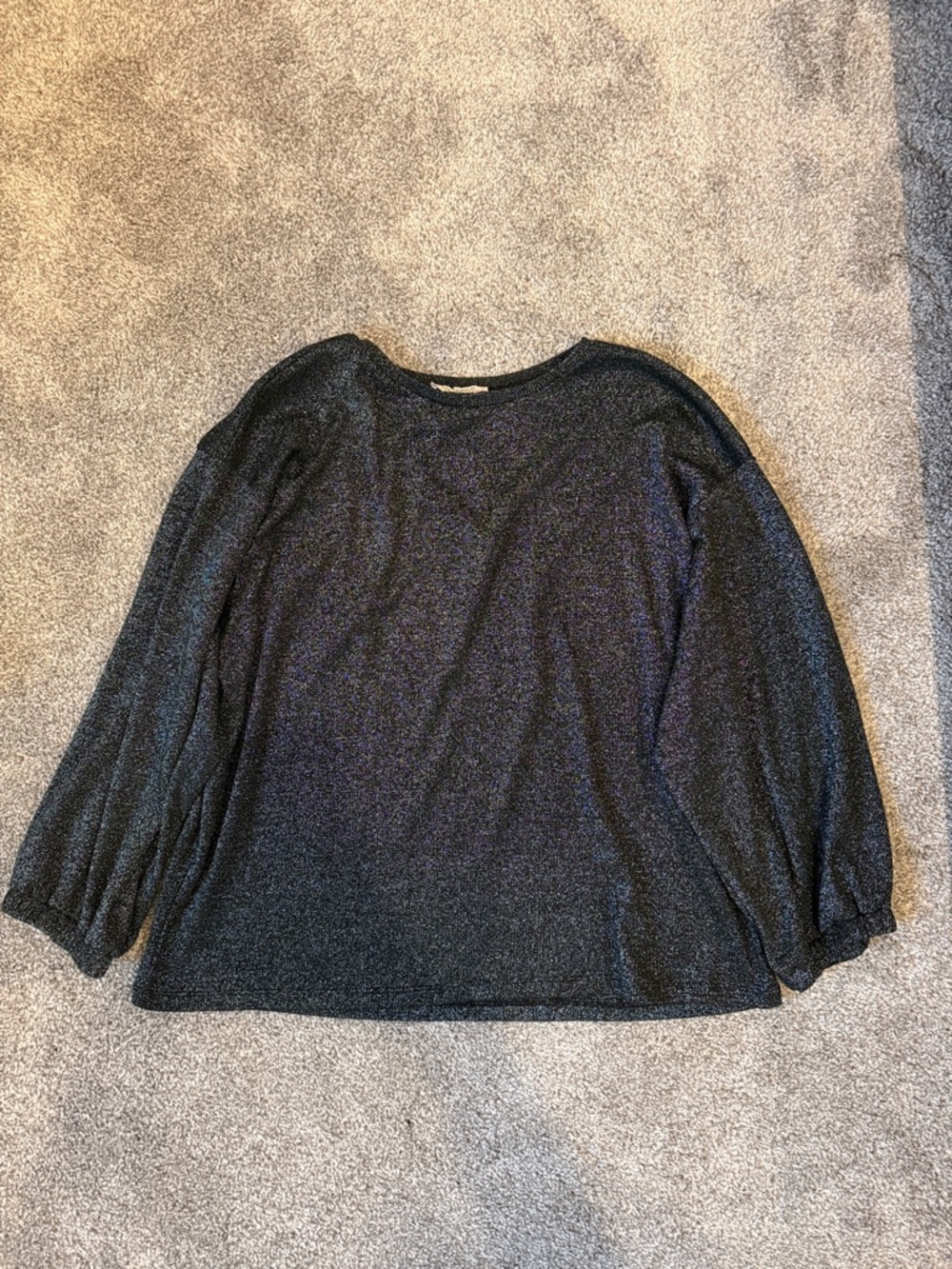 Sparkle Long Sleeve Top - Dark Green